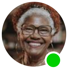 A profile pic of an older woman